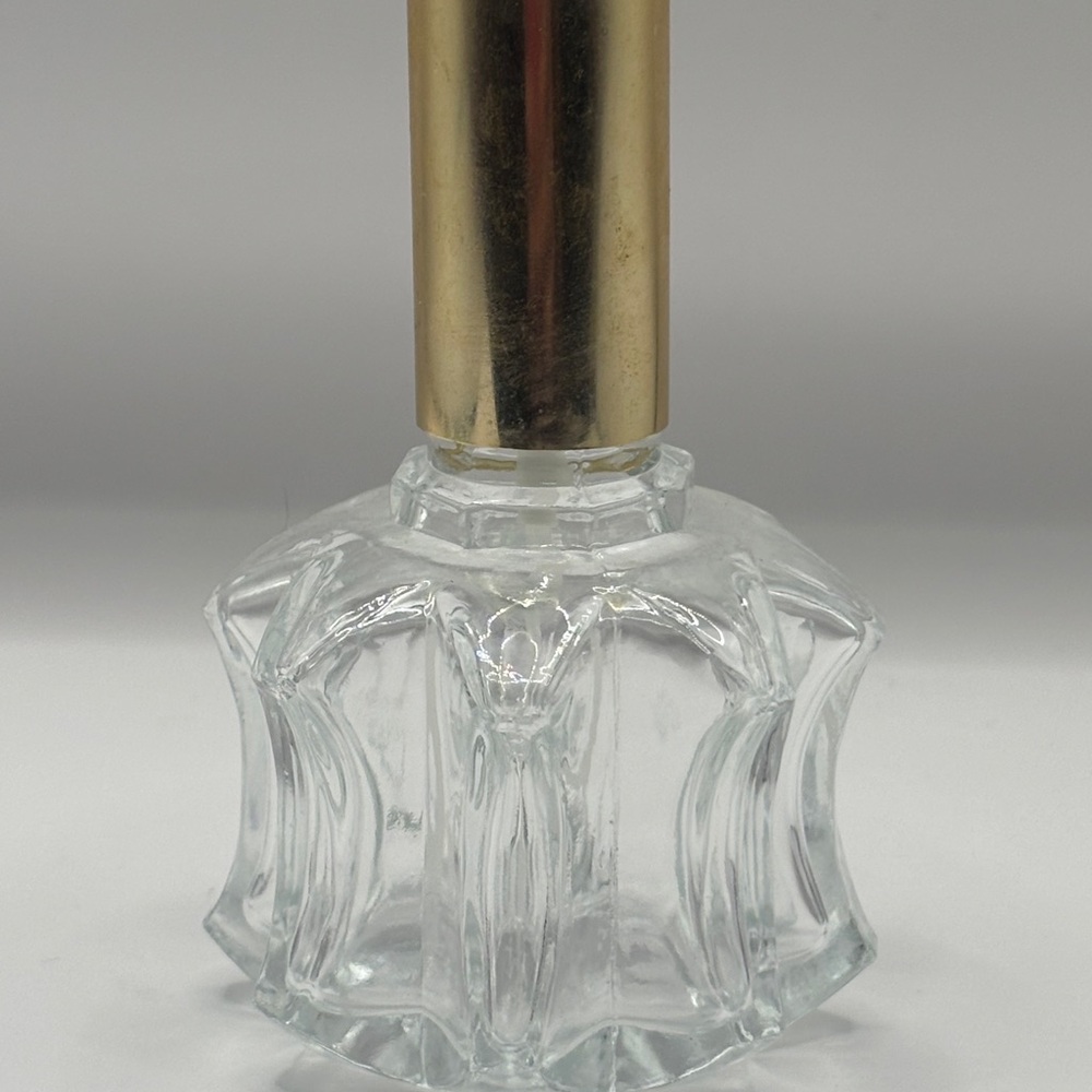 Vintage Gold and Clear Glass Perfume Bottle Mister